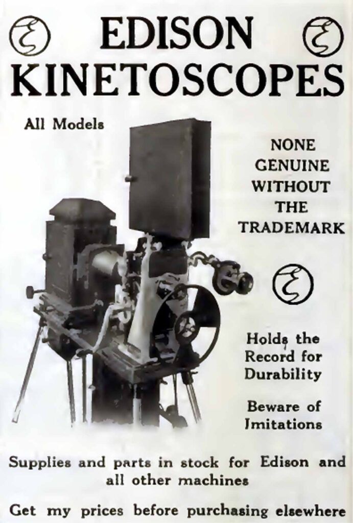 Edison'un Kinetoskop cihazının reklamı